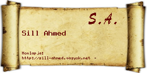 Sill Ahmed névjegykártya